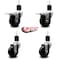 Service Caster 3.5'' Phenolic Swivel 1-7/8'' Expand Stem Caster Set 2 Total Lock Brakes, 4PK SCC-EXTTL20S3514-PHS-2-S-2-178 - alternate 4